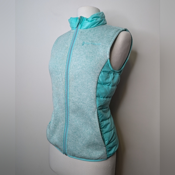 Hybrid Fleece Lightweight Sherpa Vest In Spearmint Women's S/Youth L(14/16) - Picture 6 of 13
